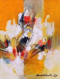 Mashkoor Raza, 24 x 18 Inch, Oil on Canvas, Abstract Painting, AC-MR-421